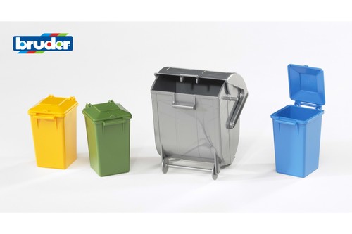 Bruder garbage can - can, set