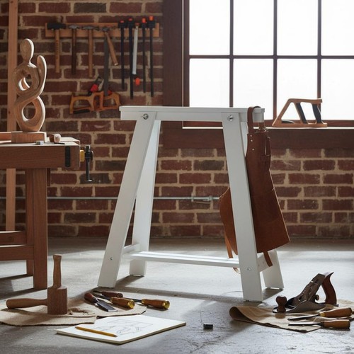 Solid wood trestle - solid,