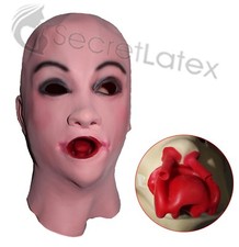 LATEX FEMALE MASK CROSS DRESS