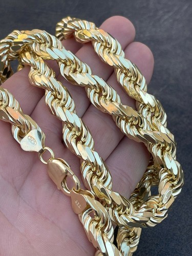 11mm thick mens rope chain - thick, 14k