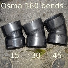 150mm 15, 30 & 45DEG. BENDS -
