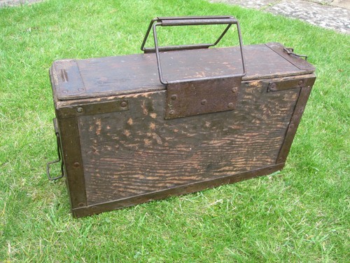 British army wooden ammo box - wooden,