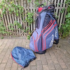 Titleist Stadry Waterproof Golf Bag, Black / Red, 14-way, rainhood, 2.5kg