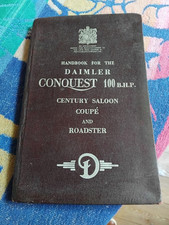 Daimler Conquest 100BHP Century Saloon Coupe Roadster Handbook 1953-1958 VGC