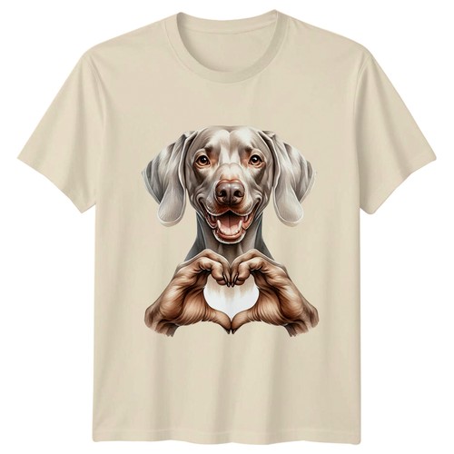 Weimaraner heart hands shirt - heart, t-shirt