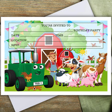 TRACTOR TED PARTY INVITATIONS