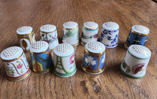 Minton china thimbles - minton,