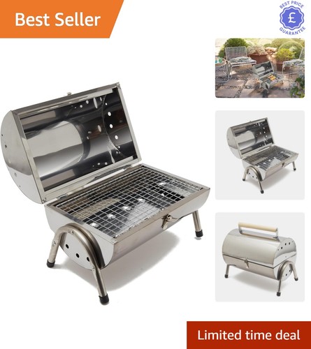 Foldable oil drum bbq - bbq, with
