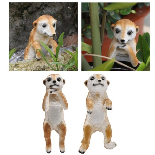 Meerkat garden animal statue - meerkat,
