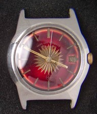 West End Watch Keepsake Red & Gold Dial Men's Hand-Wind Vintage-- Spares/Repairs
