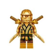 MOC Lego Minifig Figurine: Ninjago Lloyd Gold Fast Shipping Perfect Gift！