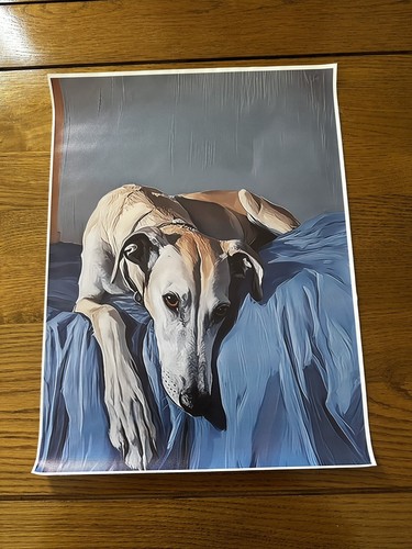 Fawn whippet greyhound - greyhound, canvas