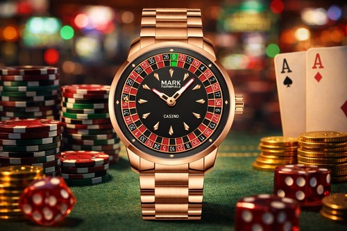 Casino roulette watch with - casino,