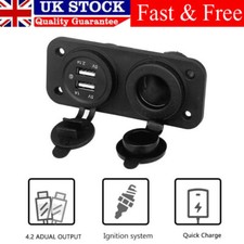 Dual USB Port Socket Charger 12V 24V Charging For Camper Van Caravan Motorhome