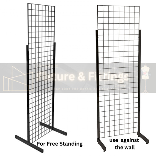 Freestanding black grid - black, panels