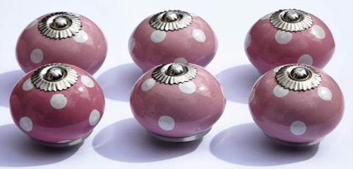 Vintage ceramic glass knobs - ceramic,