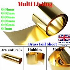 0.01 - 0.5mm Thin Brass Sheet Foil Belt Arts + Craft Model Boat Car Train Metal