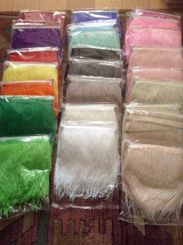 Ostrich feather satin ribbon - ostrich,