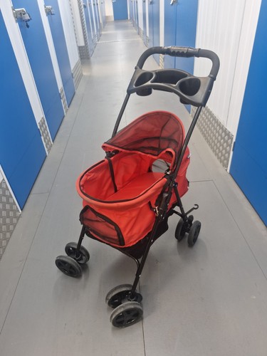 Red pet stroller for medium - pet,