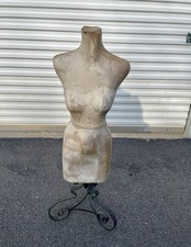 Antique French Vintage Paper Mache  Mannequin Metal Tailors Stand Shop Display