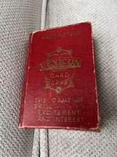 Vintage Waddingtons Lexicon Card Game 1935 Complete with Rule Book & Other Games