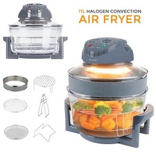 17L Halogen Convection 1400W Electric Cooker Oven Air Fryer with Extender Ring