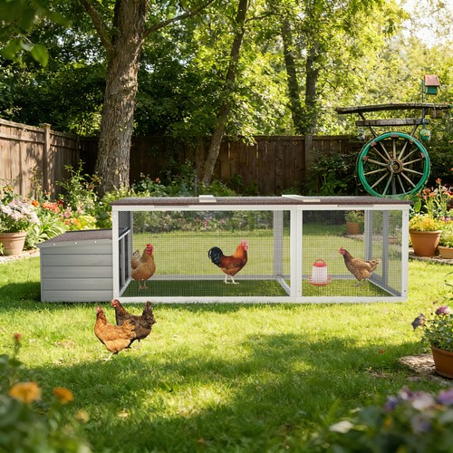 Large chicken coop run - coop,