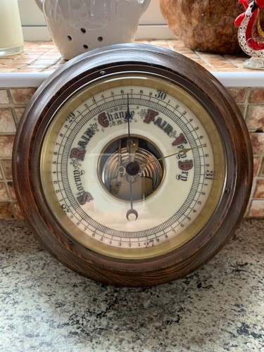 Antique aneroid barometer - antique,