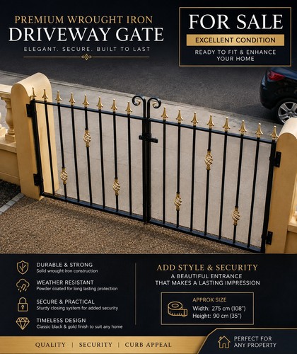 Premium wrought iron driveway - wrought,