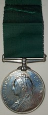 Volunteer Force Long Service Medal, Victorian, unnamed. Victoria Regina Bust