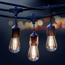 String Lights, Festoon Lights, 12 x LED Lights, 7.3m of Lights & 2.7m Plug Lead