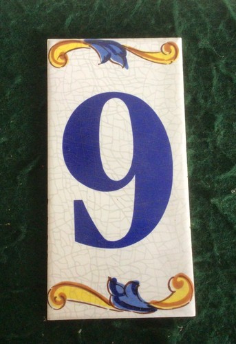 Ceramic house number tile or - number,