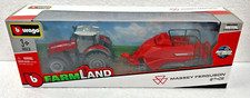 Bburago B18-31667 Die-Cast Massey FERGUSSON 8740S  Tractor Workiing BALER Lifter