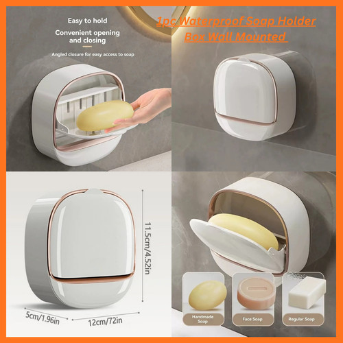 1pc waterproof soap holder - waterproof, box