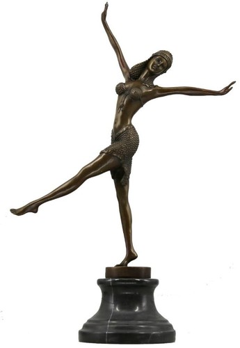 Art deco bronze lady - deco,
