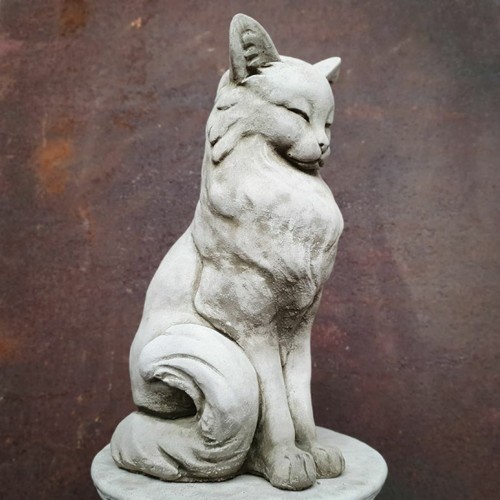 Lovely cat stone - stone, statue