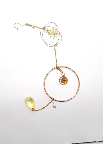 Beaded suncatcher yellow - suncatcher,