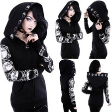 Womens Black Punk Hoodie