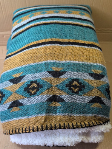 Sherpa throw blanket 127x152cm - throw,