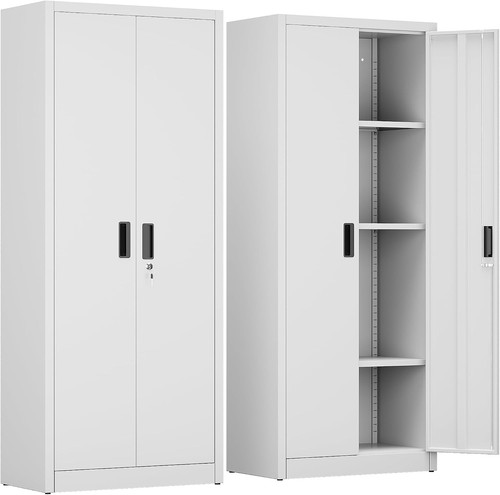 Metal storage cupboard with - storage, 2