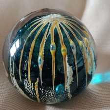 Small Phoenician Glass Paperweight Vintage Art Glass 5cm Tall VGC Sea Urchin