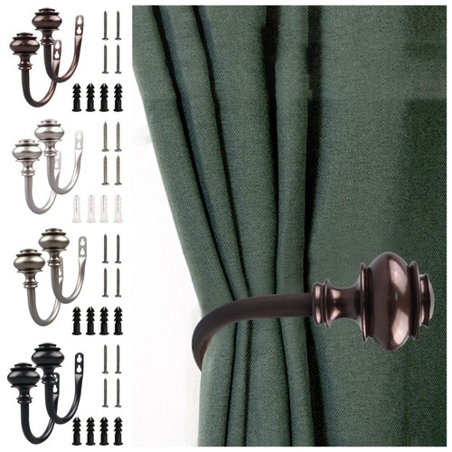 2pcs metal curtain hold - metal, backs