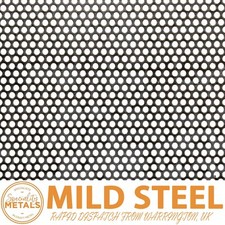 Mild Steel Round Hole Perforated Metal Sheet | 1.5mm Hole, 3mm Pitch, 1mm Thick