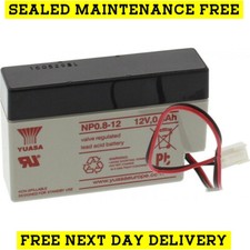 NP0.8-12 Yuasa Lead Acid Rechargeable Battery 12V 0.8Ah