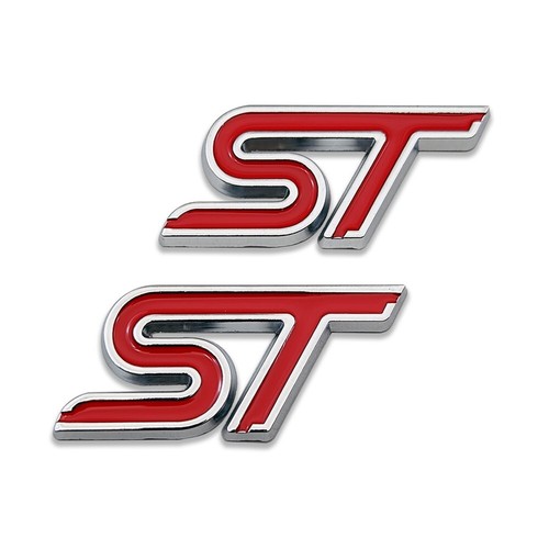 Chrome red metal emblem - chrome&red,