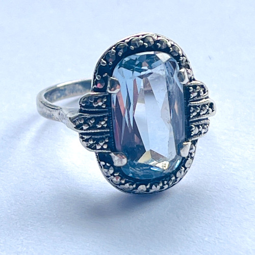 Vintage art deco aquamarine - art,