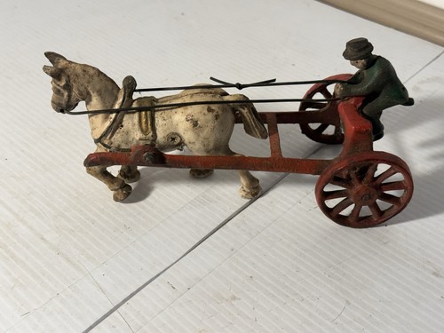 Vintage cast iron sulky - vintage,