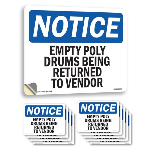 Empty poly drums being - poly,