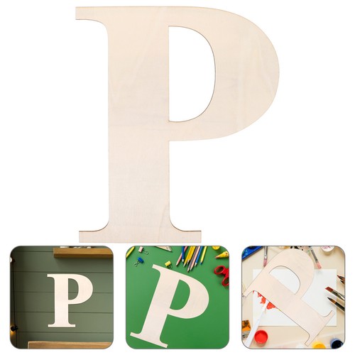 Large beige wooden - letters, for