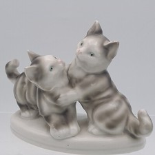 Cat Playing figurine marked